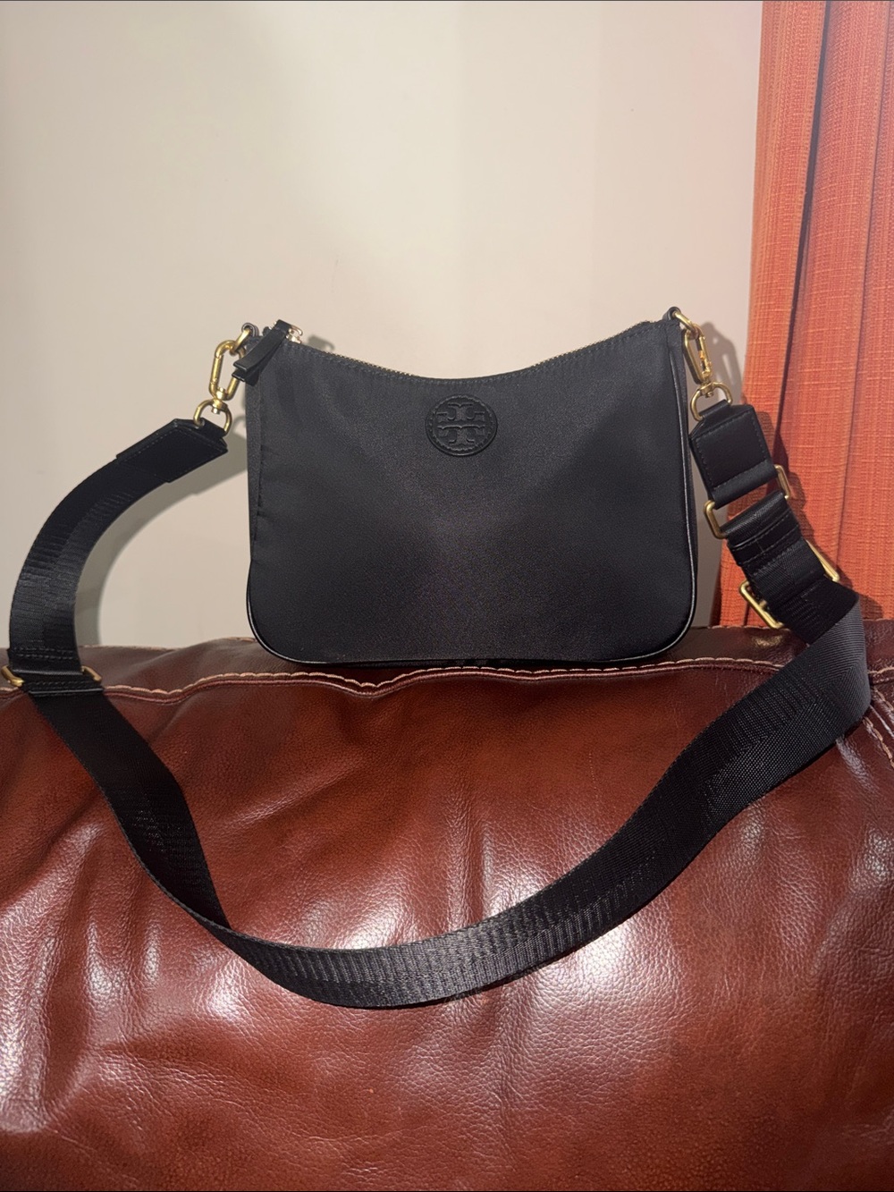 ‼️Tory Burch Black Nylon Crossbody Bag